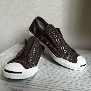 Converse Gray Jack Purcell Slip On-Sneakers Size 6 Men's/8 Women's